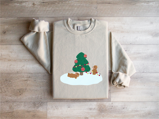 Two Bears and Tree Christmas Sweater