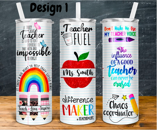 Personalized Teacher Tumbler