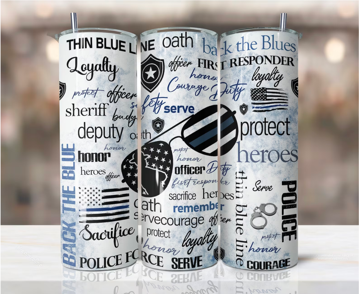 Police Design Tumbler