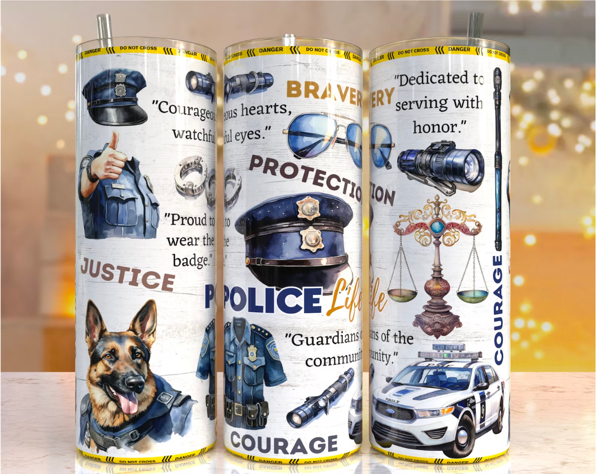 Police Design Tumbler